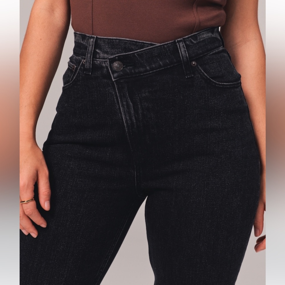 Abercrombie & Fitch Black Straight Leg Jeans